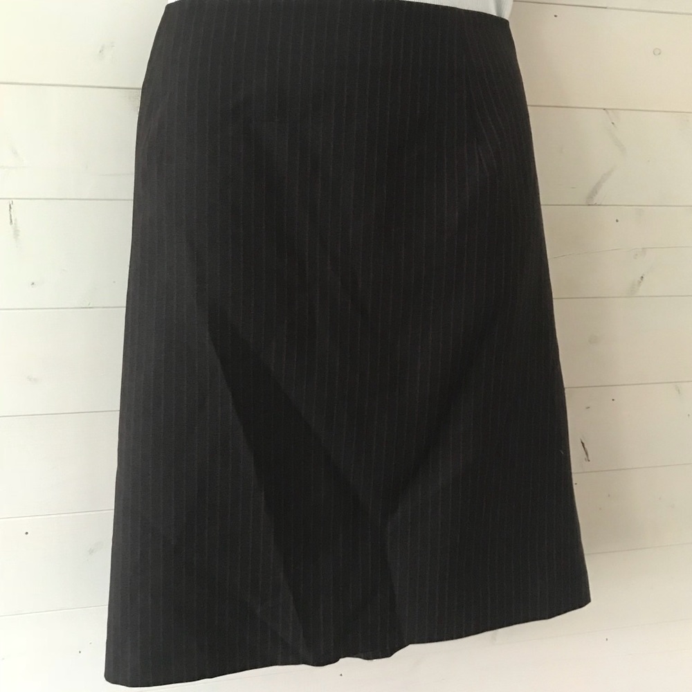 Red Pinstripe Black Skirt Size 8